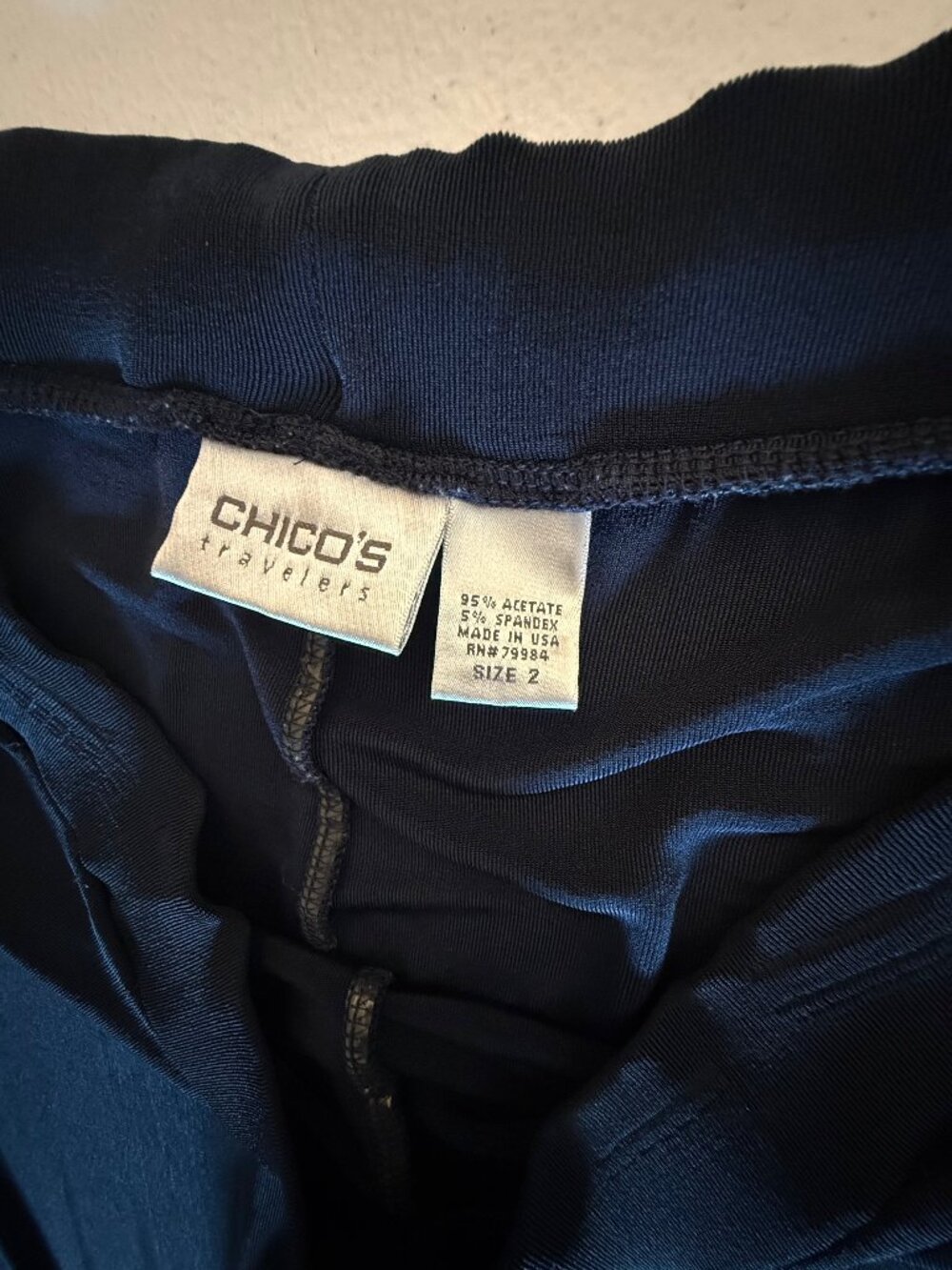 Chico's Travelers, Navy Pants, Chico's Size 2